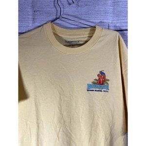 Margaritaville  Cayman Islands Men's L Yellow Short sleeve Logo T-Shirt